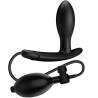 Pretty Love Drake, plug anal negro inflable con la pera de aire