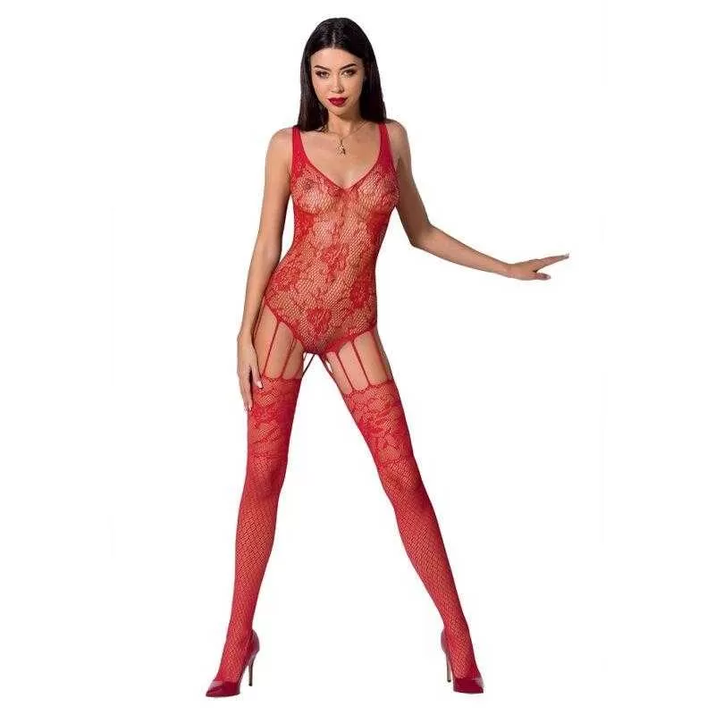 Passion woman bs074 bodystocking talla unica negro