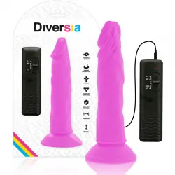 Diversia dildo flexible con vibracion 23 cm - lila