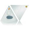 Horoscope Virgo, kit con estimulador gris y colgante dentro de su caja triangular abierta