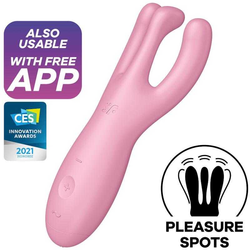 Satisfyer threesome 4 vibrador app - rosa Satisfyer threesome 4 vibrador app - rosa