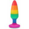 Pride by ToyJoy plug anal Hunk arcoíris, de frente
