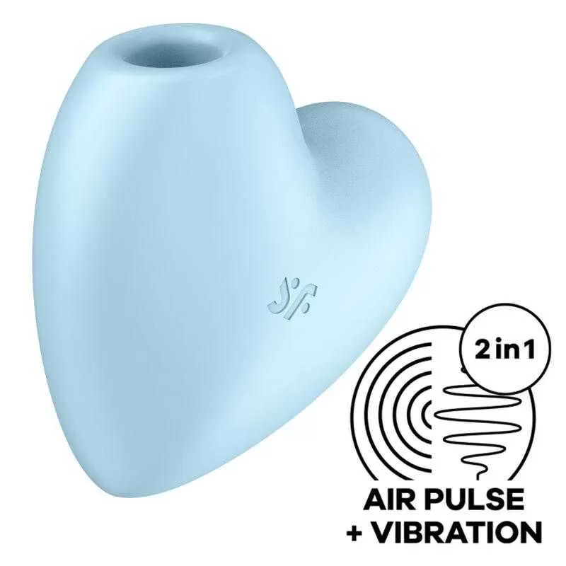 Satisfyer cutie heart estimulador y vibrador - azul Satisfyer cutie heart estimulador y vibrador - azul