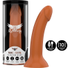 Mythology Rune Royal M con vibración, dildo naranja cobrizo junto a su caja