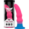 Mythology Kuno Utopia S, dildo rosa y azul junto a su caja