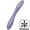 Satisfyer G-Spot Flex 2 morado con icono de forma moldeable