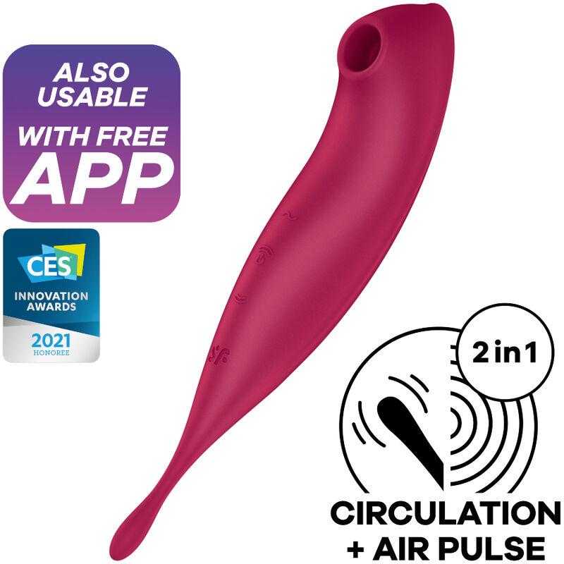 Satisfyer twirling pro+ estimulador y vibrador app - rojo Satisfyer twirling pro+ estimulador y vibrador app - rojo