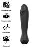 Mr Boss Greg, vibrador negro de silicona con iconos de características