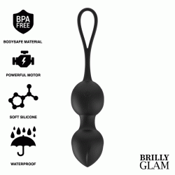 Brilly glam vibrating kegel beads control remoto