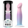 Mythology Garrick Nayade, dildo degradado rosa y azul junto a su caja