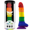 Dildo Mythology Corey Pride M en su tubo transparente
