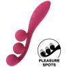 Satisfyer Tri Ball 1 rojo con el icono de las tres zonas