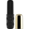 Satisfyer Sparkling Darling negro con la tapa dorada retirada