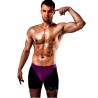 Passion Boxer 009 lila y negro, modelo de frente