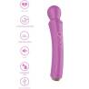 Varita Xocoon The Curved Wand fucsia con sus iconos de funciones