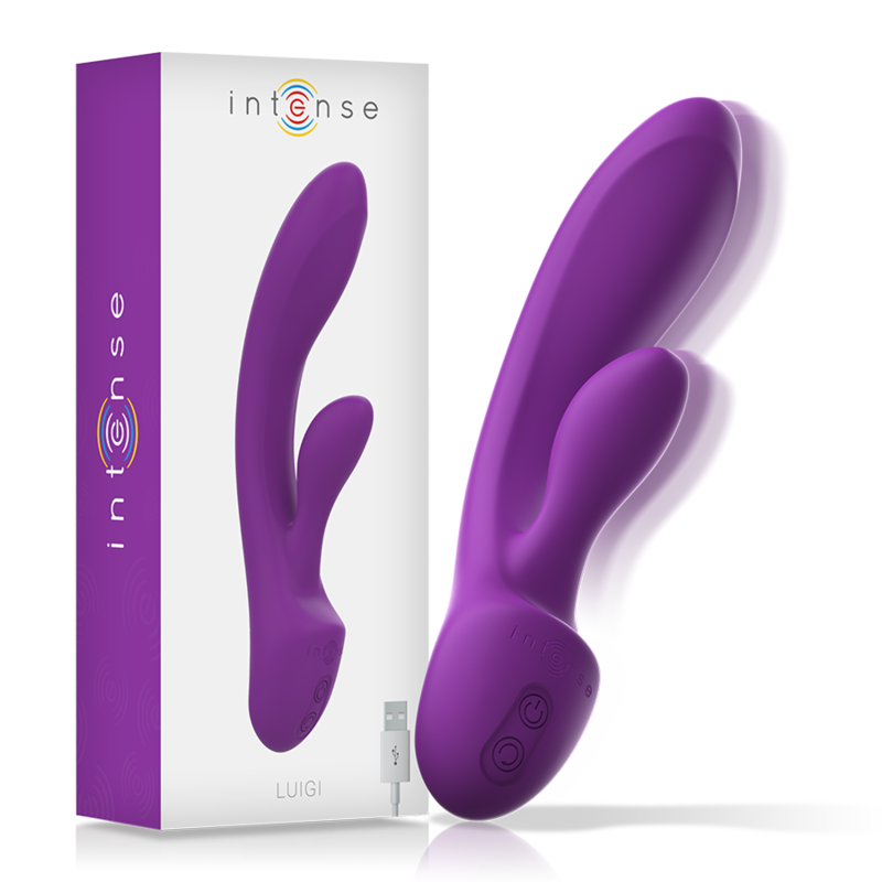 Intense - luigi vibrador rabbit silicona liquida morado