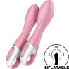 Satisfyer Air Pump Vibrator 2 rosa antiguo, normal e inflado