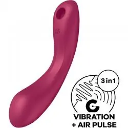 Satisfyer - curve trinity 1 air pulse vibration rojo