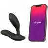 We-Vibe Vector+ negro junto a la app en el móvil