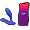 We-Vibe Vector+ azul junto a la app en el móvil
