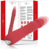 Vibrador Intense Juni rojo junto a su caja
