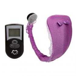 Tanga con vibrador con control remoto lila