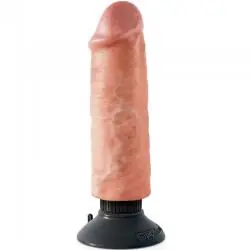 Dildo vibrador king cock 15.24 cm natural