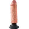 King Cock vibrador de 6 pulgadas claro con su ventosa