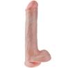 King cock pene  con testiculos 35.6 cm color natural - 1
