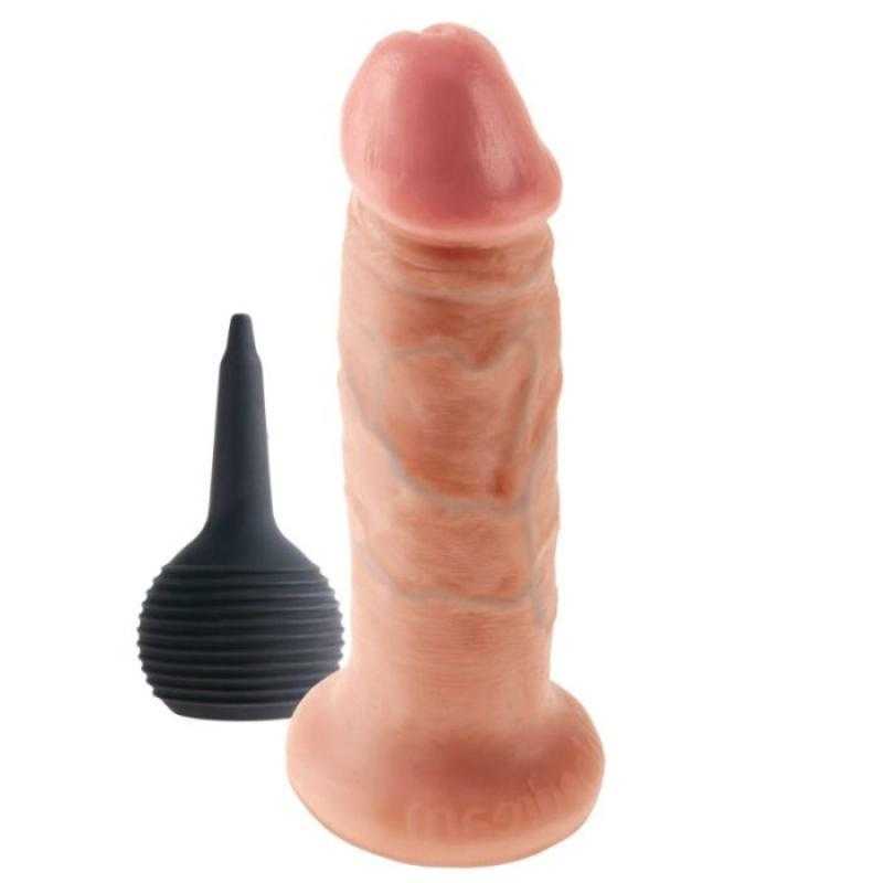 Dildo squirting 17.8 cm king cock natural