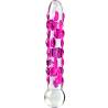 Masajeador de vidrio Icicles No. 7 con relieves de colores