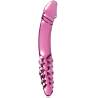 Dildo doble de vidrio Icicles No. 57 rosa
