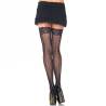Leg avenue medias de red con costura trasera en red efecto remolino - 1