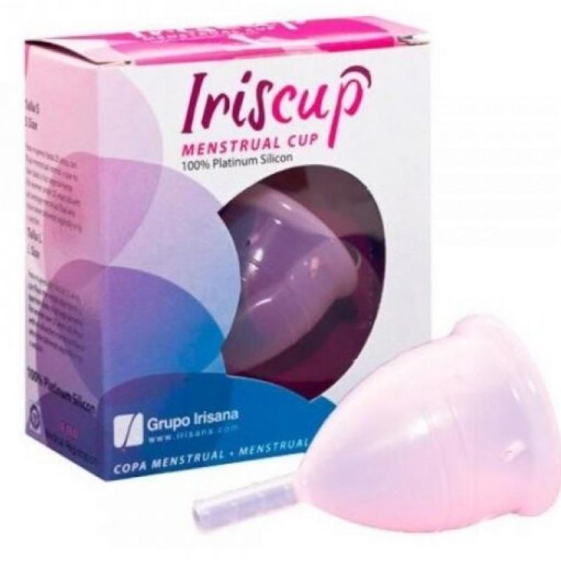 Iriscup copa mestrual rosa grande + bolsa esterilizadora gratis