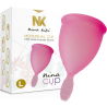 Copa menstrual Nina Cup rosa talla L junto a su caja