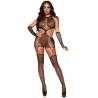 Do It To It de Leg Avenue, conjunto de red, cuerpo entero de frente