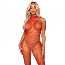 Leg avenue bodystocking cuello racer talla unica - negro