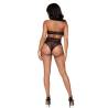 Leg avenue set dos piezas top corto cuello halter y tanga talla unica - 4