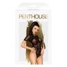 Caja de Teddy Penthouse Be Mine negro de red y manga corta
