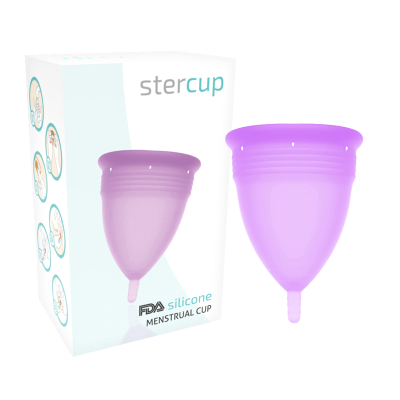 Stercup copa menstrual fda silicone talla l lila