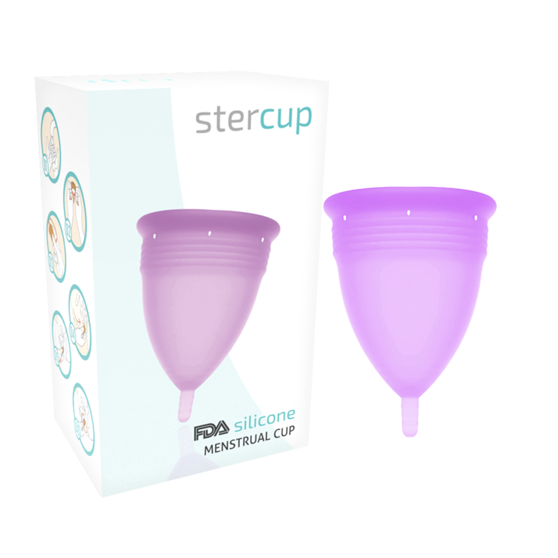 Stercup copa menstrual fda silicone talla s lila