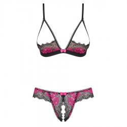 Obsessive - tulia sujetador y tanga con aberturas s/m