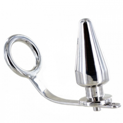 Metalhard anillo acero con plug anal 45 x 45mm