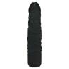 Vibrador realista negro Get Real visto de frente, con la base giratoria