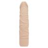 Vista frontal del vibrador Get Real color natural con la punta marcada
