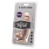 Blíster del Get Real Vibrating Dildo PVC 15 cm natural