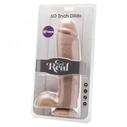 Get real - dildo 25,5 cm con testiculos vibrador natural