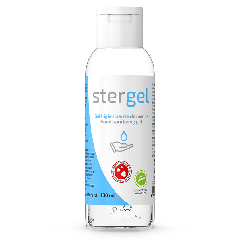 Stergel hidroalcoholico + aloe vera + fragancia 100ml