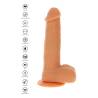 Get real - dildo vibrador con bolas giratorias natural - 4