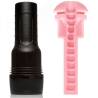 Fleshlight GO Surge Lady, carcasa negra y funda rosa extraída